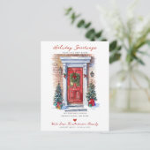 Vakantie Groeten Nieuwe Home Door Bewegende Aankon Aankondigingskaart (Staand voorkant)