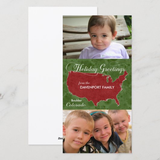 Vakantie Groeten uit Colorado - Foto, Naam Feestdagenkaart (Voorkant / Achterkant)
