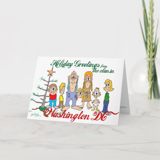 Vakantie Groeten uit DC Feestdagen Kaart (Voorkant)