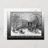 Vakantie groeten van het Witte Huis Kaarten Feestdagenkaart (Voorkant / Achterkant)