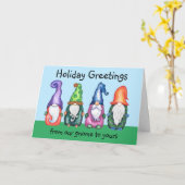 Vakantie Groeten van onze Gnome naar de Jouwe Kaart (Gele Bloem)