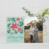 Vakantie Groeten Vrolijk kerstontwerp Feestdagenkaart (Staand voorkant)