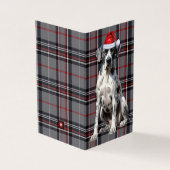 Vakantie Grote Deen Rood en Grijs Geplakt Kerstmis Kaart (Buitenkant)