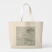Vakantie Grote Tote Bag (Achterkant)
