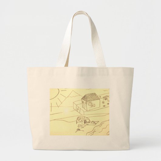 Vakantie Grote Tote Bag (Voorkant)
