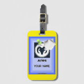 Vakantie H01 #PinnedMyZodiac! Bagagelabel Ram (Voorkant (verticaal))