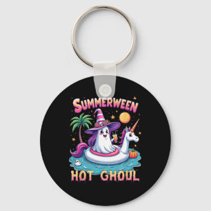 Vakantie Halloween Party Group Funny Summerween Wi Sleutelhanger