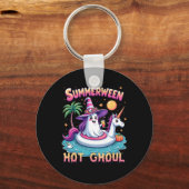 Vakantie Halloween Party Group Funny Summerween Wi Sleutelhanger (Voorkant)