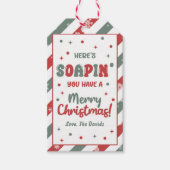 Vakantie Hand Zeep Vrolijk Kerstmis Cadeaulabel (Voorkant)