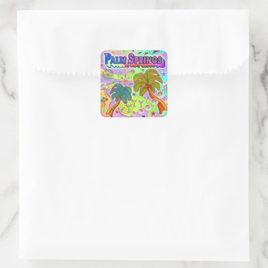 Vakantie handpalm Springs Target Sticker (Tas)