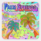 Vakantie handpalm Springs Target Sticker (Voorkant)