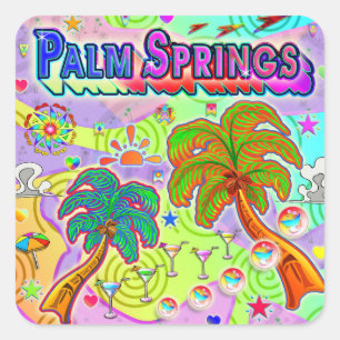 Vakantie handpalm Springs Target Sticker