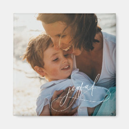 Vakantie handschrift vreugdevolle minimalistische  magneet