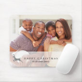 Vakantie Happy Christmas Rustic Deer Foto Mousepad Muismat (Met muis)