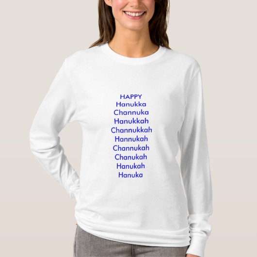 Vakantie, Happy, humor, hanukka, chanuka, hanukkah T-shirt (Voorkant)