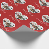 Vakantie Hart Foto Sjabloon Kerstmis Cadeaupapier (Hoek)