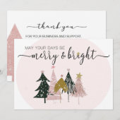 Vakantie| Hartelijk dank| Kleine bedrijven Feestdagenkaart (Voorkant / Achterkant)