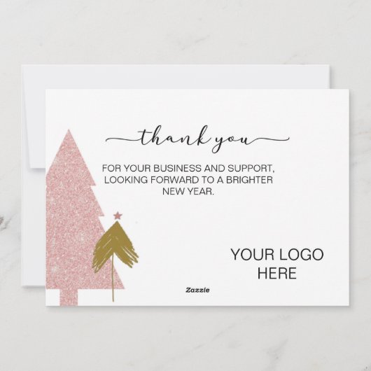 Vakantie| Hartelijk dank| Kleine bedrijven Feestdagenkaart (Achterkant)