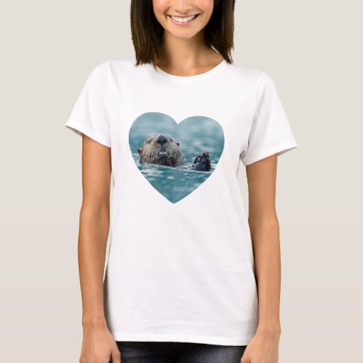 Vakantie hartfoto t-shirt (Voorkant)