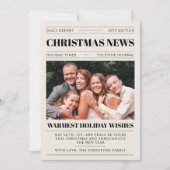 Vakantie Headline Kerstkrant Fotokaart Feestdagenkaart (Voorkant)