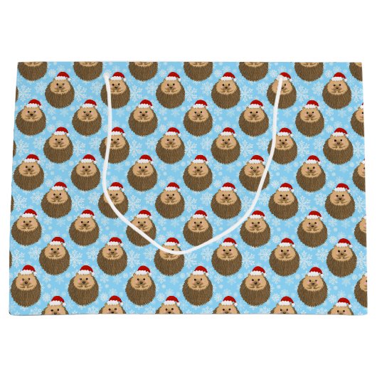Vakantie Hedgehog Grappige Feestelijke Dierenvrien Groot Cadeauzakje (Voorkant)
