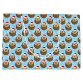 Vakantie Hedgehog Grappige Feestelijke Dierenvrien Groot Cadeauzakje (Achterkant)