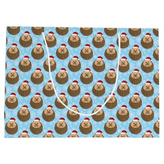 Vakantie Hedgehog Grappige Feestelijke Dierenvrien Groot Cadeauzakje (Achterkant)