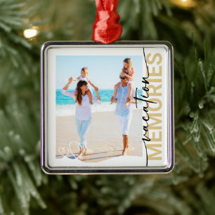 Vakantie herinneringen Foto Keepsake Metalen Ornament