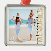 Vakantie herinneringen Foto Keepsake Metalen Ornament (Voorkant)