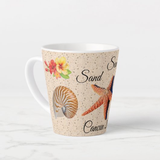 Vakantie herinneringen Latte cup Latte Mok (Linkerhoek)