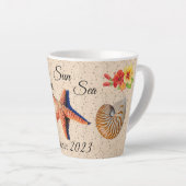 Vakantie herinneringen Latte cup Latte Mok (Rechterhoek)