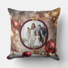 Vakantie herinneringen vastleggen Aangepaste kerst Kussen