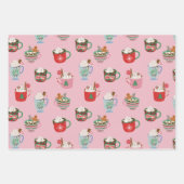 Vakantie Hete Coco en Gingerbread Man Cookies Inpakpapier Vel (Voorkant 3)