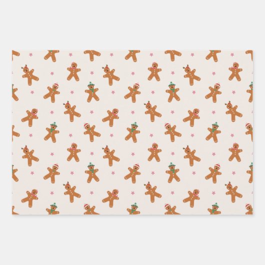 Vakantie Hete Coco en Gingerbread Man Cookies Inpakpapier Vel (Voorkant 2)
