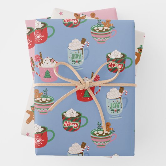 Vakantie Hete Coco en Gingerbread Man Cookies Inpakpapier Vel (In situ)