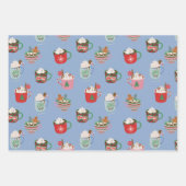 Vakantie Hete Coco en Gingerbread Man Cookies Inpakpapier Vel (Voorkant)