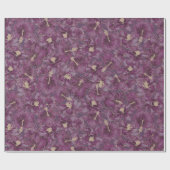 Vakantie Hibiscus Plum, Sugar Plum Cadeaupapier (Vlak)