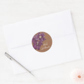 Vakantie Hibiscus Plum, Sugar Plum Ronde Sticker (Envelop)