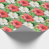Vakantie Hibiscus Wrapping Paper Roll Cadeaupapier (Hoek)