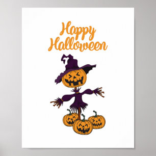 Vakantie Hippo Halloween Heks Hippo Poster