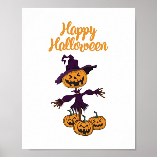 Vakantie Hippo Halloween Heks Hippo Poster (Voorkant)
