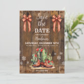 Vakantie Hoedown Bewaar de datum, kerst Western Kaart (Staand voorkant)