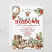 Vakantie Hoedown Cowboy Kerstfeest Uitnodigen Kaart (Voorkant)