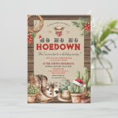 Vakantie Hoedown Cowboy Western Kerst Kaart (Staand voorkant)