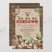 Vakantie Hoedown Cowboy Western Kerst Kaart (Voorkant / Achterkant)