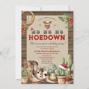 Vakantie Hoedown Cowboy Western Kerst Kaart