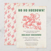 Vakantie Hoedown Retro Leuke Kerstvakantie Kaart (Voorkant / Achterkant)