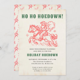 Vakantie Hoedown Retro Leuke Kerstvakantie Kaart