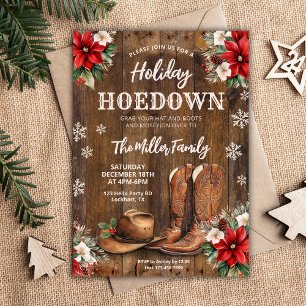 Vakantie Hoedown, Western kerstfeest, Cowboy Kaart