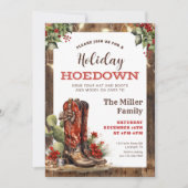 Vakantie Hoedown Western Kerstfeest Cowboy Kaart (Voorkant)